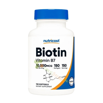 БИОТИН капсули 10000 мкг 150 броя / NUTRICOST BIOTIN 10 000 mcg