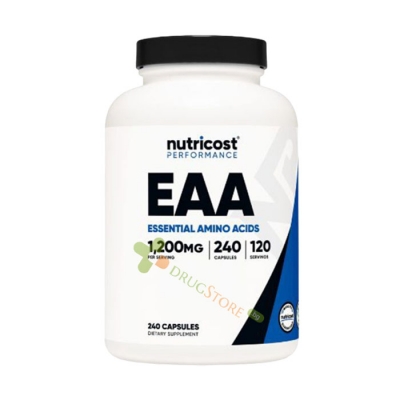 ЕСЕНЦИАЛНИ АМИНОКИСЕЛИНИ ЕАА капсули 240 броя / NUTRICOST EAA ESSENTIAL AMINO ACIDS 