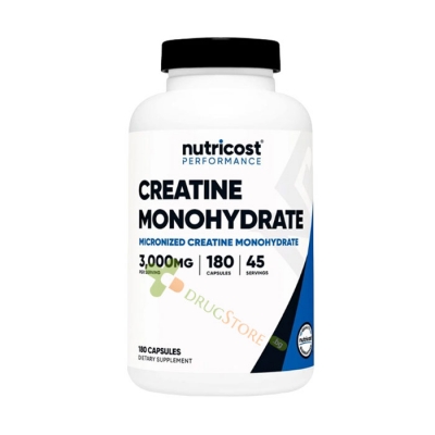 КРЕАТИН МОНОХИДРАТ капсули 180 броя / NUTRICOST CREATINE MONOHYDRATE 