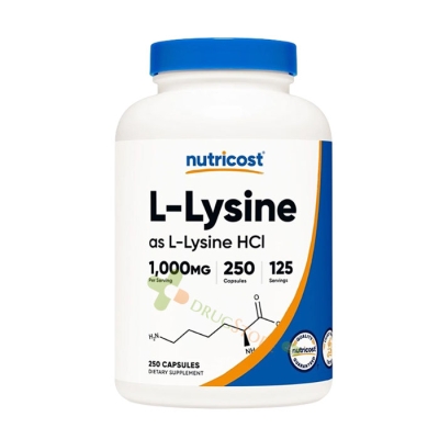 L-ЛИЗИН ХИДРОХЛОРИД капсули 500 мг 250 броя / NUTRICOST L-LYSINE HYDROCHLORIDE 