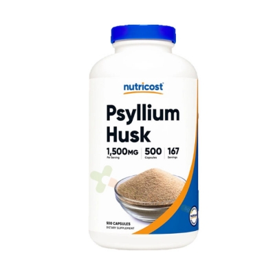 ПСИЛИУМ ХУСК капсули 1500 мг 500 броя / NUTRICOST PSYLLIUM HUSK 