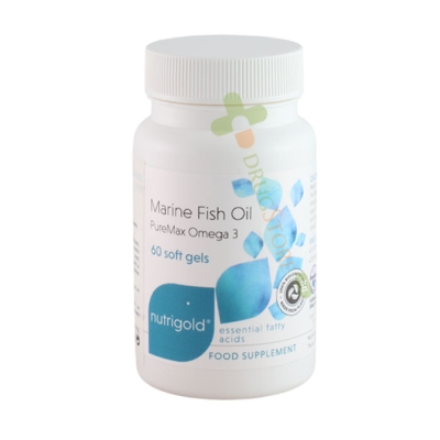 НУТРИГОЛД РИБЕНО МАСЛО УЛТРА ПРЕЧИСТЕНО софтгел капсули 1200 мг 60 броя / NUTRIGOLD MARINE FISH OIL
