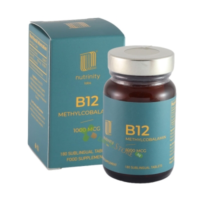 ВИТАМИН B12 сублингвални таблетки 1000 мкг 180 броя / NUTRINITY LABS VITAMIN B12 sublingual tablets