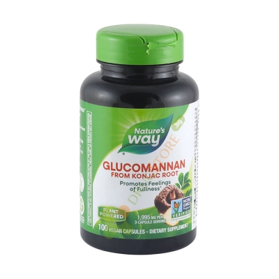 ГЛЮКОМАНАН КАРТОФЕНА ПАЛМА капсули 665 мг 100 броя / NATURE'S WAY GLUCOMANNAN KONJAC ROOT