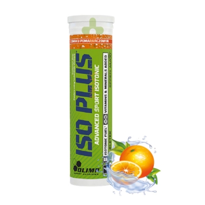 ИЗО ПЛЮС ПОРТОКАЛ ефервесцентни таблетки 10 броя / OLIMP SPORT NUTRITION ISO PLUS ORANFE effervescent tablets