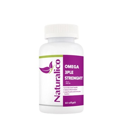 НАТУРАЛИКО ОМЕГА 3 - НО ДЕЙСТВИЕ софтгел капсули 60 броя / NATURALICO OMEGA 3PLE STRENGTH