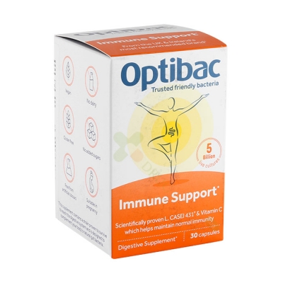 ОПТИБАК ПРОБИОТИК С ВИТАМИН C капсули 30 броя / OPTIBAC PROBIOTICS IMMUNE SUPPORT