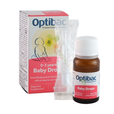 ОПТИБАК ПРОБИОТИК ЗА БЕБЕТА И МАЛКИ ДЕЦА 0-3 години капки 10 мл / OPTIBAC BABY 0-3 YEARS
