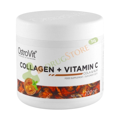 ОСТРОВИТ КОЛАГЕН + ВИТАМИН C ОВКУСЕН прах 200 г / OSTROVIT COLLAGEN + VITAMIN C FLAVORED