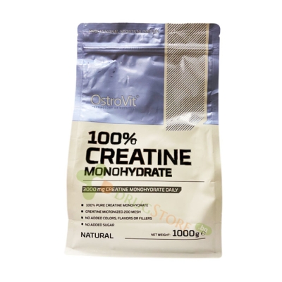 ОСТРОВИТ КРЕАТИН МОНОХИДРАТ НАТУРАЛ на прах 1000 г НЕОВКУСЕН / OSTROVIT CREATINE MONOHYDRATE NATURAL powder 1000 g UNFLAVOURED