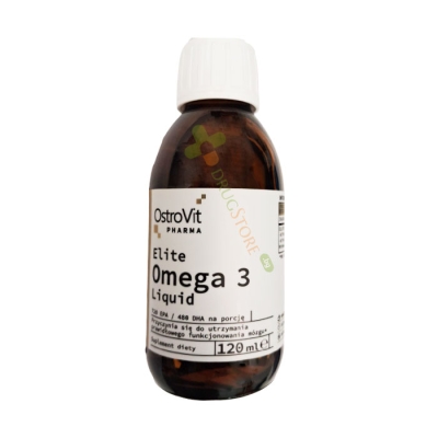 ОСТРОВИТ 60% EPA + DHA ЕЛИТНИ ОМЕГА 3 течни 120 мл / OSTROVIT ELIT OMEGA 3 liquid