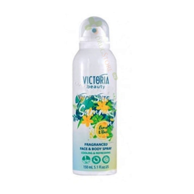 ОСВЕЖАВАЩ СПРЕЙ ЗА ЛИЦЕ И ТЯЛО С АРОМАТ НА ЛИМОН И БОСИЛЕК 150 мл / VICTORIA BEAUTY SUMMER FACE AND BODY MIST LEMON AND BASIL