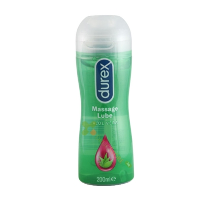 ОВЛАЖНЯВАЩ ГЕЛ ЛУБРИКАНТ ДУРЕКС С АЛОЕ ВЕРА 200 мл / DUREX PLAY MASSAGE 2 in 1 ALOE VERA