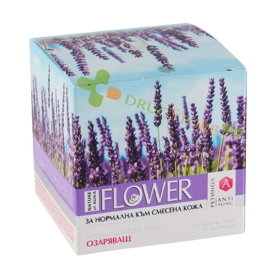 ОЗАРЯВАЩ ДНЕВЕН КРЕМ ЗА НОРМАЛНА КЪМ СМЕСЕНА КОЖА FLOWER С ЛАВАДУЛА 50 мл / NATURE OF AGIVA DAY CREAM 
