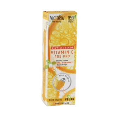 ОЗАРЯВАЩ СЕРУМ ЕЙДЖ ПРО ЗА ОКОЛООЧЕН КОНТУР С ВИТАМИН C 15 мл / VICTORIA BEAUTY AGE PRO GLOW EYE SERUM WITH VITAMIN C