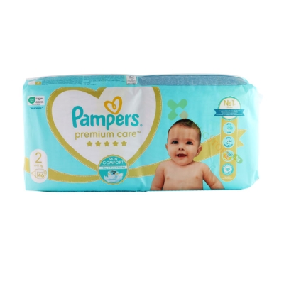 ПАМПЕРС ПРЕМИУМ КЕЪР №2 4 - 8 кг 46 броя / PROCTER & GAMBLE PAMPERS PREMIUM CARE 4 - 8 kg