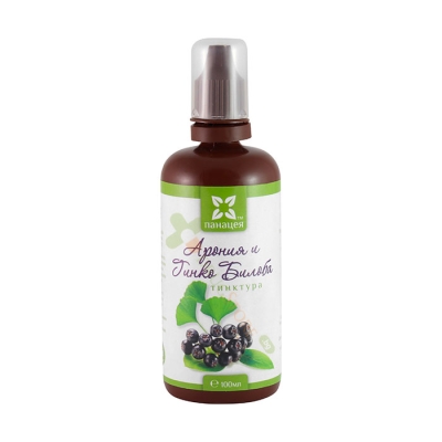 ПАНАЦЕЯ ТИНКТУРА АРОНИЯ И ГИНКО БИЛОБА 100 мл / PANACEA ARONIA AND GINKGO BILOBA