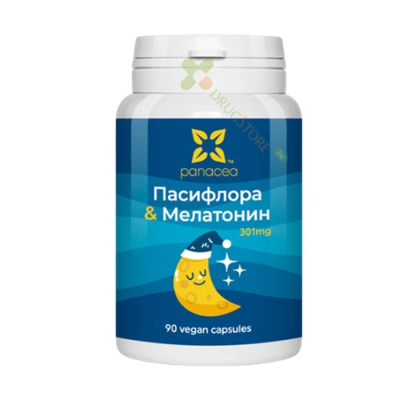 ПАНАЦЕЯ ПАСИФЛОРА И МЕЛАТОНИН капсули 301 мг 90 броя / PANACEA PASSIONFLOWER AND MELATONIN