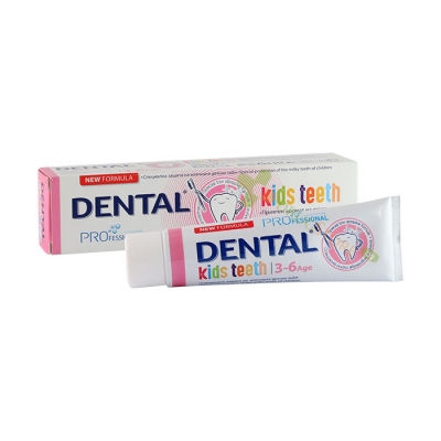 ПАСТА ЗА ЗЪБИ ДЕНТАЛ ПРОФЕШЪНЪЛ КИДС 3 - 6 години 50 мл / RUBELLA DENTAL PROFESSIONAL TOOTHPASTE FOR KIDS 3 - 6 years