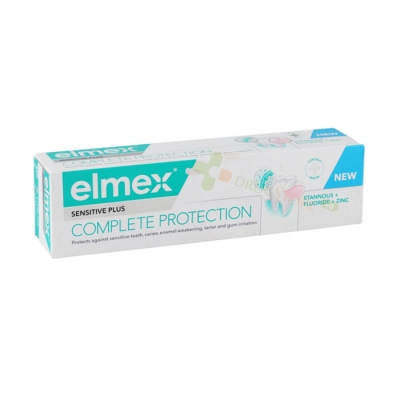 ПАСТА ЗА ЗЪБИ ЕЛМЕКС СЕНЗИТИВ ПЛЮС КЪМПЛИЙТ ПРОТЕКШЪН 75 мл / COLGATE PALMOLIVE ELMEX SENSITIVE pLUS COMPLETE PROTECTION 