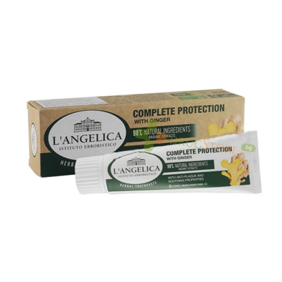 ПАСТА ЗА ЗЪБИ С ДЖИНДЖИФИЛ ТОТАЛНА ЗАЩИТА 75 мл / L'ANGELLICA COMPLETE PROTECTION WITH GINGER HERBAL TOOTHPASTE 
