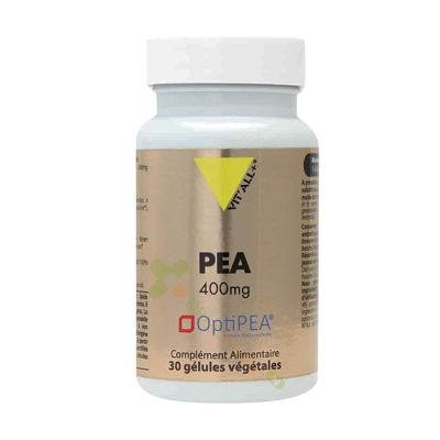 PEA (ПАЛМИТОИЛЕТАНОЛАМИД) капсули 400 мг 30 броя / VIT`ALL+ PEA (PALMITOYLETHANOLAMIDE) 