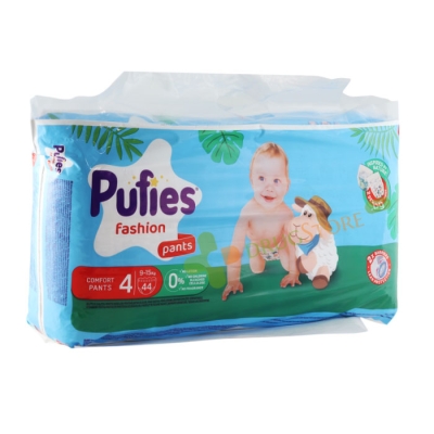 ПЕЛЕНИ ГАЩИ ПУФИС ФЕШЪН №4 9-15 кг 44 броя / PUFIES FASHION PANTS 4 9-15 kg