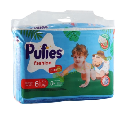 ПЕЛЕНИ ГАЩИ ПУФИС ФЕШЪН №6 15+ кг 36 броя / PUFIES FASHION PANTS №6 15+ kg