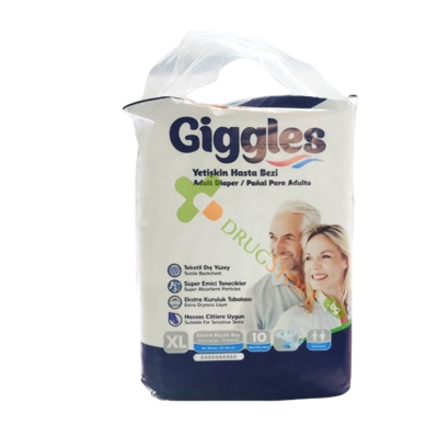 ПЕЛЕНИ ЗА ВЪЗРАСТНИ ГИГЪЛС размер M 10 броя / GIGGLES ADULT DIAPERS size XL 