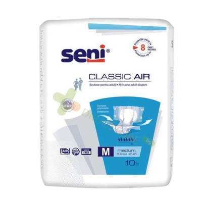 ПЕЛЕНИ ЗА ВЪЗРАСТНИ СЕНИ КЛАСИК ЕЪР размер M 10 броя / SENI CLASSIC AIR ADULTS DIAPERS size M