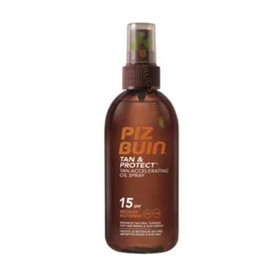 ПИЗ БУИН СЛЪНЦЕЗАЩИТНО ОЛИО ЗА ИНТЕНЗИВЕН ТЕН SPF15 150 мл. /PIZ BUIN TAN AND PROTECT OIL SPRAY