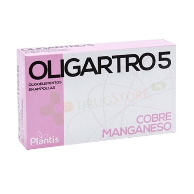 ПЛАНТИС ОЛИГАРТРО 5 МЕД + МАНГАН ампули за пиене 20 броя / ARTESANIA AGRICOLA PLANTIS OLIGARTRO 5 COPPER + MANGANESE ampoules 