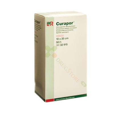ПОЛИАКРИЛНА ПРЕВРЪЗКА С МАРЛЯ 10 х 20см 50 броя / LOHMANN & RAUSCHER CURAPUR STERILE SURGICAL WOUND DRESSING 10 x 20 cm