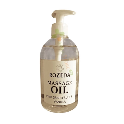 ПРОФЕСИОНАЛНО МАСАЖНО МАСЛО РОЗОВ ГРЕЙПФРУТ И ВАНИЛИЯ 500 мл / ROZEDA MASSAGE OIL PINK GRAPEFRIUT AND VANILLA