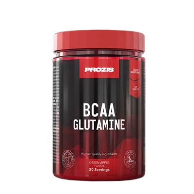 ПРОЗИС BCAA + ГЛУТАМИН С ВКУС НА ЗЕЛЕНА ЯБЪЛКА прах 330 гр. / PROZIS BCAA + GLUTAMINE GREEN APPLE FLAVOR powder 330 gr.