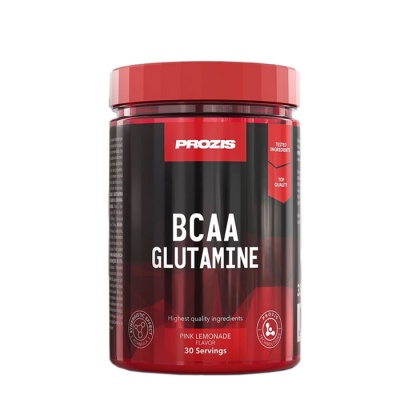 ПРОЗИС BCAA + ГЛУТАМИН С ВКУС НА РОЗОВА ЛИМОНАДА прах 330 гр. / PROZIS BCAA + GLUTAMINE PINK LEMONADE FLAVOR powder 330 gr.