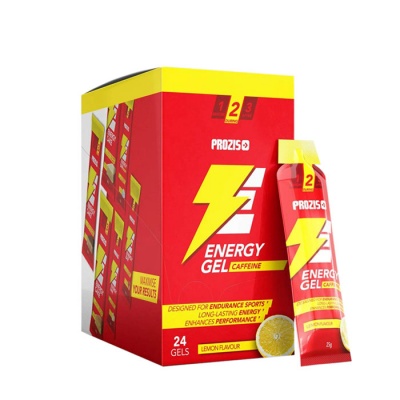 ПРОЗИС ЕНЕРДЖИ ГЕЛ С ВКУС НА ЛИМОН саше 25 гр. 24 броя / PROZIS ENERGY GEL + CAFFEINE LEMON FLAVOUR sachet 25 gr. 24