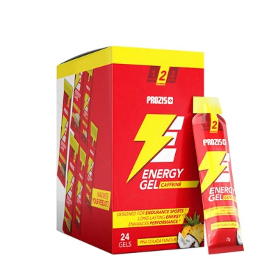 ПРОЗИС ЕНЕРДЖИ ГЕЛ С ВКУС НА ПИНА КОЛАДА саше 25 гр. 24 броя / PROZIS ENERGY GEL + CAFFEINE PINA COLADA FLAVOUR sachet 25 gr. 24