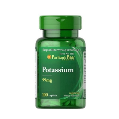 КАЛИЙ каплети 99 мг. 100 броя / PURITAN'S PRIDE POTASSIUM
