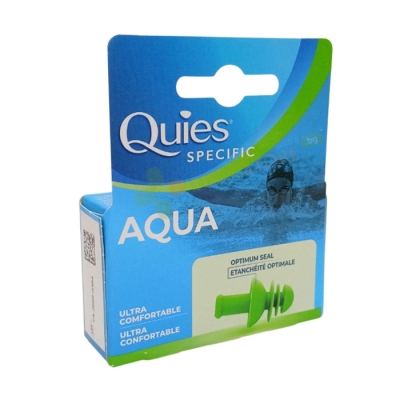 QUIES СИЛИКОНОВИ ТАПИ ЗА УШИ ЗА ПЛУВАНЕ 1 чифт / QUIES SILICONE SWIMMING EAR PLUGS FOR ADULTS 1 pair