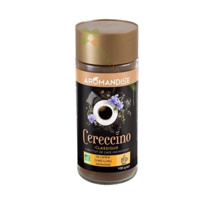  РАЗТВОРИМО КАФЕ ОТ ЦИКОРИЯ, РЪЖ, ЕЧЕМИК И ЖЪЛЪД без кофеин 100 г / AROMANDISE CERECCINO CLASSIC NO COFFEIN