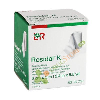 РОЗИДАЛ К БИНТ 6 см х 5 м / LOHMANN & RAUSCHER ROSIDAL K SHORTH STRETCH BANDAGE 6 cm х 5 m