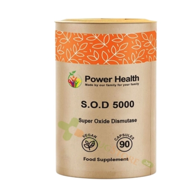 S.O.D СУПЕРОКСИД ДИСМУТАЗА капсули 90 броя / POWER HEALTH SOD