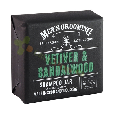 САПУН ЗА КОСА ЗА МЪЖЕ ВЕТИВЕР И САНДАЛОВО ДЪРВО 100 г / SCOTTISH FINE SOAPS MEN'S HAIR SOAP VETIVER AND SANDALWOOD