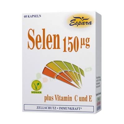 СЕЛЕН + ВИТАМИН C + ВИТАМИН E капсули 60 броя / ЕСПАРА SELENIUM + VITAMIN C + VITAMIN E 