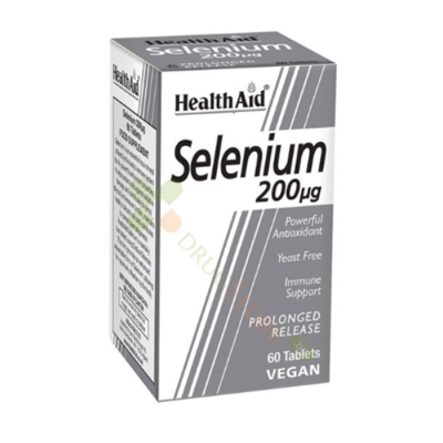 СЕЛЕН С УДЪЛЖЕНО ОСВОБОЖДАВАНЕ таблетки 200 мкг. 60 броя / HEALTH AID SELENIUM PROLONGED RELEASE tablets 200 mcg. 60