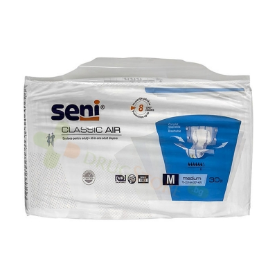 ПЕЛЕНИ ЗА ВЪЗРАСТНИ СЕНИ КЛАСИК ЕЪР размер M 30 броя / SENI CLASSIC AIR ADULTS DIAPERS size M