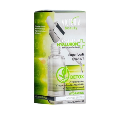 СЕРУМ ЗА ЛИЦЕ ХИАЛУРОН ХИДРА СУПЕР ХРАНИ 20 мл / VICTORIA BEAUTY SERUM FOR FACE HYALURON HIDRA SUPERFOODS