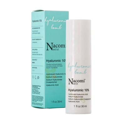 СЕРУМ ЗА ЛИЦЕ С ХИАЛУРОНОВА КИСЕЛИНА 10% 30 мл / NACOMI NEXT LEVEL HYALURONIC ACID SERUM 10%    