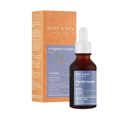 СЕРУМ ЗА ЛИЦЕ С ПЕПТИДЕН КОМПЛЕКС 30 мл / MARY & MAY 6 PEPTIDE COMPLEKC